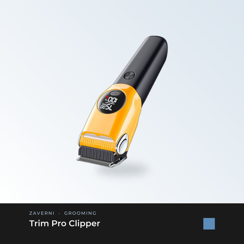 Zaverni Trim Pro Clipper - Sunny Yellow, cordless clipper with smart display