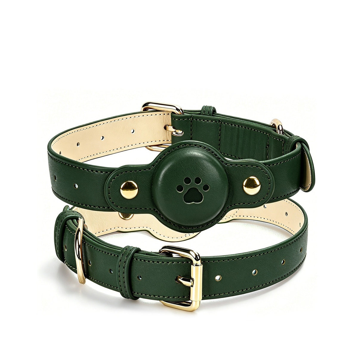 Zaverni Tether Smart Tag Collar - Forest Green