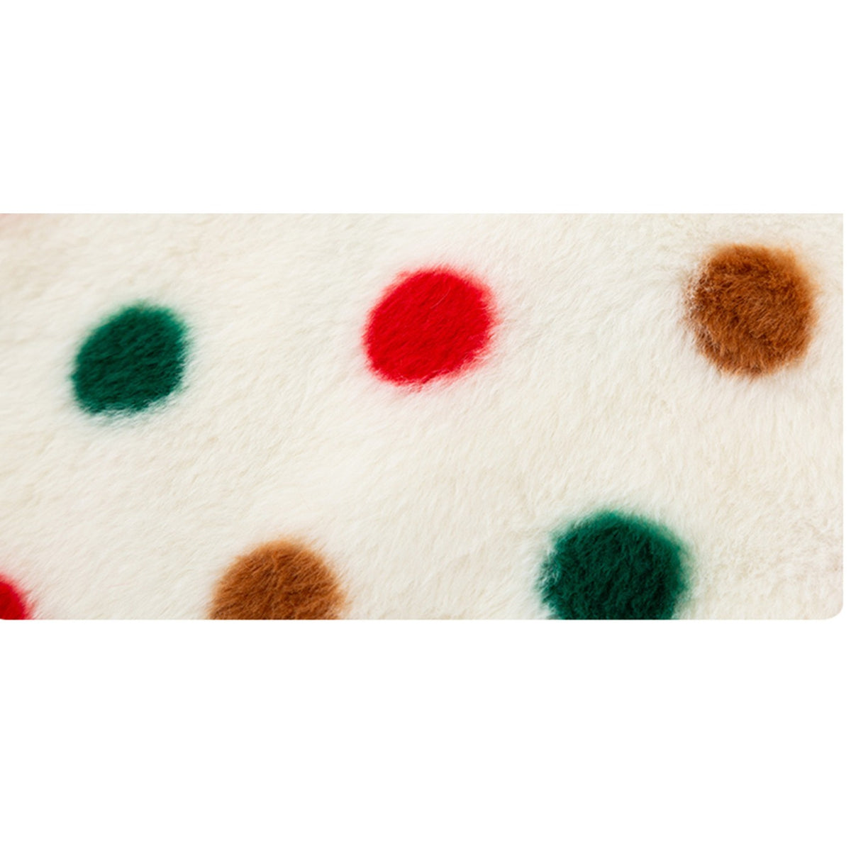 Zaverni Snug Holiday Pajama - polka dot coral fleece closeup