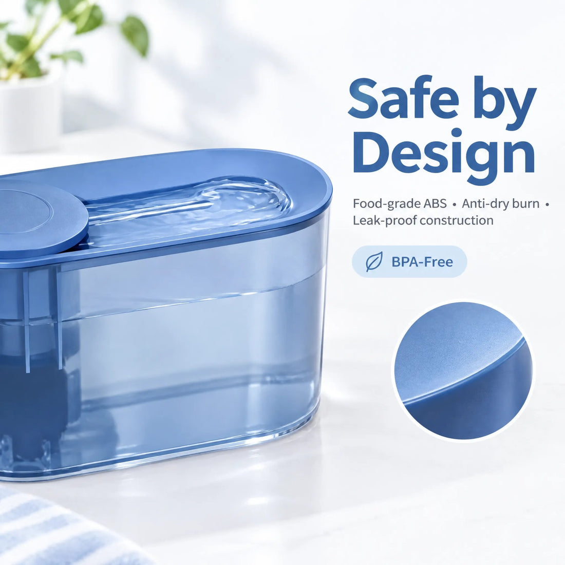 Safe by design · food-grade ABS