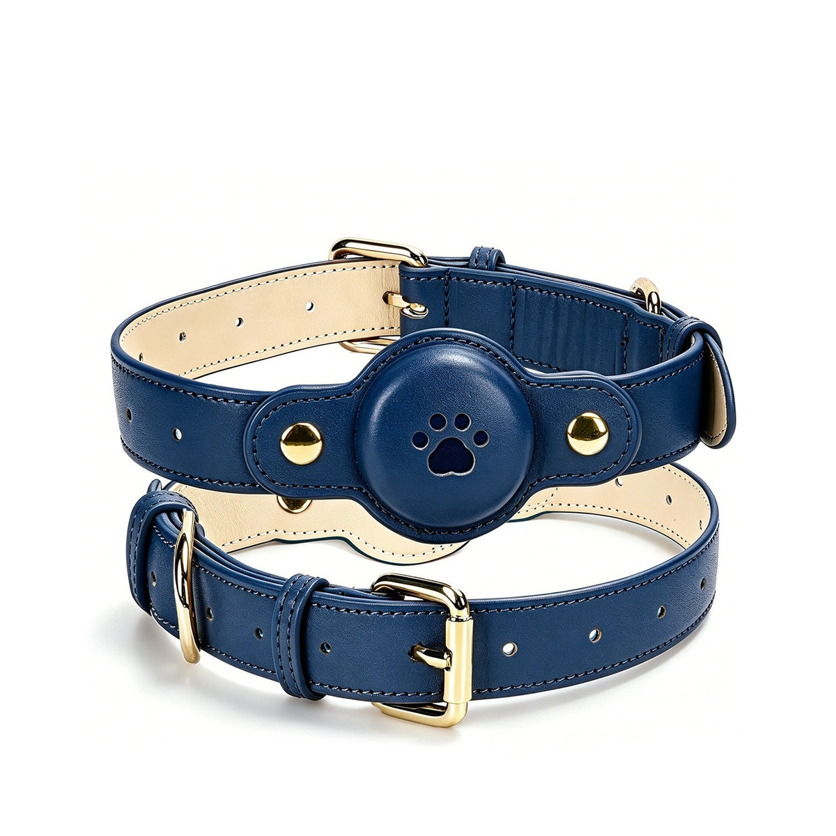 Zaverni Tether Smart Tag Collar - Navy Blue